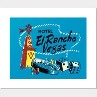 Hotel El Rancho Vegas Distressed Vintage Posters and Art